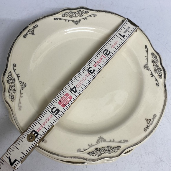 Homer Laughlin Silver Virginia Rose Patrician Bread and Butter Plates Set of Six - Picture 15 of 16